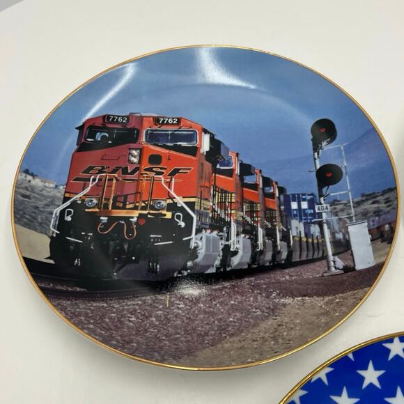 BNSF Railway Collector Train Safety Award Plate Set of 3 (2001, 2002, 2005) - Picture 3 of 10